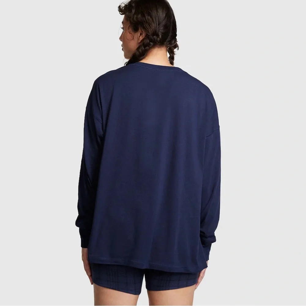 VICTORIA’S SECRET PINK COTTON SLEEP SHIRT & BOXER BRIEF SET. - Picture 2 of 3